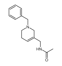 3-[(acetylamino)methyl]-1-benzyltetrahydropyridin-3-ene结构式