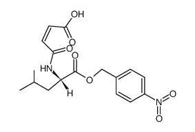 (S)-2-((Z)-3-Carboxy-acryloylamino)-4-methyl-pentanoic acid 4-nitro-benzyl ester结构式