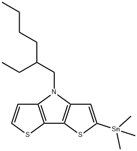 2-(trimethylstannyl)-N-(2-ethylhexyl)dithieno[3,2-b:2',3'-d]pyrrole Structure