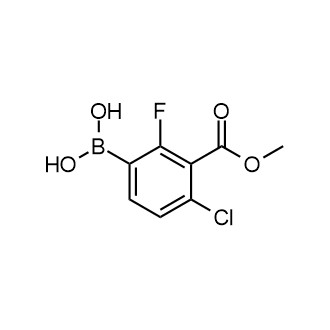 (4-Chloro-2-fluoro-3-(methoxycarbonyl)phenyl)boronic acid Structure