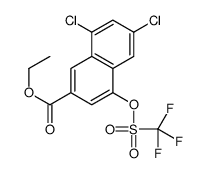 Ethyl 6,8-dichloro-4-{[(trifluoromethyl)sulfonyl]oxy}-2-naphthoat e Structure