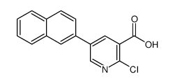 2-chloro-5-naphthalen-2-ylpyridine-3-carboxylic acid结构式