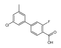 4-(3-chloro-5-methylphenyl)-2-fluorobenzoic acid结构式