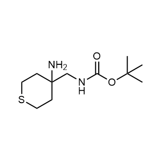 1,1-DimethylethylN-[(4-aminotetrahydro-2H-thiopyran-4-yl)methyl]carbamate Structure