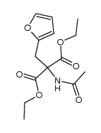 2-acetylamino-2-(2-furylmethyl)propanedioic acid diethyl ester Structure