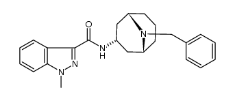 1-methyl-N-[(3-endo)-9-(phenylmethyl)-9-azabicyclo[3.3.1]non-3-yl]-1H-indazole-3-carboxamide结构式