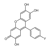 9-(4-fluorophenyl)-2,6,7-trihydroxyxanthen-3-one结构式