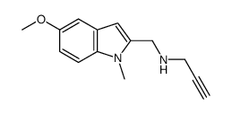 2-(N-(2-propynyl)aminomethyl)-1-methyl-5-methoxyindole结构式