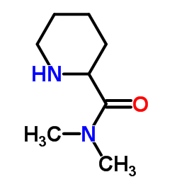 N,N-Dimethyl-2-piperidinecarboxamide结构式