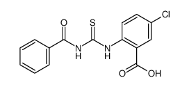 2-[[(BENZOYLAMINO)THIOXOMETHYL]AMINO]-5-CHLORO-BENZOIC ACID Structure