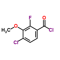 4-Chloro-2-fluoro-3-methoxybenzoyl chloride结构式