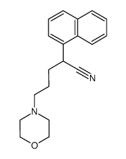 α-(1-Naphtyl)-4-morpholinevaleronitrile structure