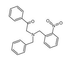 2-(benzyl(2-nitrobenzyl)amino)-1-phenylethan-1-one结构式