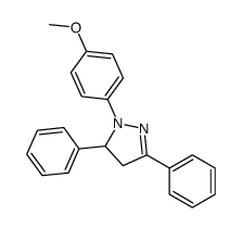 2-(4-methoxyphenyl)-3,5-diphenyl-3,4-dihydropyrazole结构式