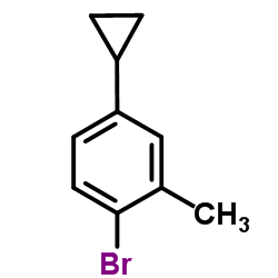 1-Bromo-4-cyclopropyl-2-methylbenzene Structure