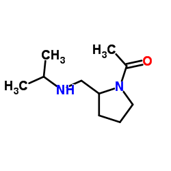 1-{2-[(Isopropylamino)methyl]-1-pyrrolidinyl}ethanone结构式