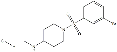 1-((3-BroMophenyl)sulfonyl)-N-Methylpiperidin-4-aMine hydrochloride结构式