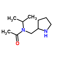 N-Isopropyl-N-(2-pyrrolidinylmethyl)acetamide结构式