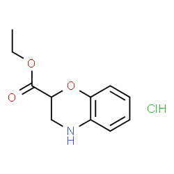 3,4-Dihydro-2H-benzo[1,4]oxazine-2-carboxylic acid ethyl ester hydrochloride Structure