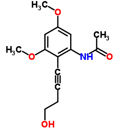 N-[2-(4-Hydroxy-1-butyn-1-yl)-3,5-dimethoxyphenyl]acetamide结构式