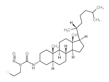 1-(2-chloroethyl)-3-[(3R,5S,8R,9S,10S,13R,14S,17R)-10,13-dimethyl-17-[(2R)-6-methylheptan-2-yl]-2,3,4,5,6,7,8,9,11,12,14,15,16,17-tetradecahydro-1H-cyclopenta[a]phenanthren-3-yl]-1-nitroso-urea picture