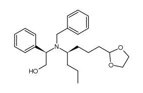 (R)-2-(((R)-1-(1,3-dioxolan-2-yl)heptan-4-yl)(benzyl)amino)-2-phenylethanol Structure