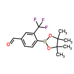 4-Formyl-2-(trifluoromethyl)phenylboronic acid pinacol ester结构式