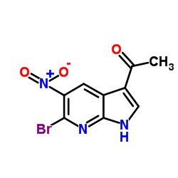 1-(6-Bromo-5-nitro-1H-pyrrolo[2,3-b]pyridin-3-yl)ethanone结构式
