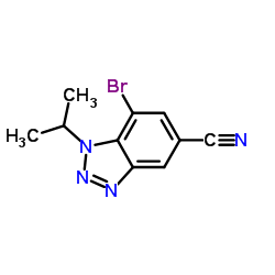 7-Bromo-1-isopropyl-1H-benzotriazole-5-carbonitrile结构式