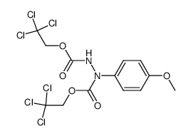 1-(4-methoxyphenyl)-1,2-hydrazinedicarboxylic acid bis(2,2,2-trichloroethyl) ester Structure