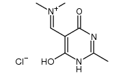 N-((4,6-dihydroxy-2-methylpyrimidin-5-yl)methylene)-N-methylmethanaminium chloride Structure