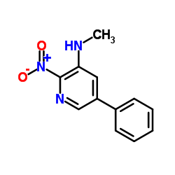 N-methyl-2-nitro-5-phenylpyridin-3-amine structure