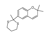 2,2-dimethyl--6-(2-methyl-(1,3)dithian-2-yl)2H-chromene结构式