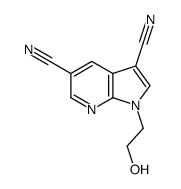 1-(2-Hydroxyethyl)-1H-pyrrolo[2,3-b]pyridine-3,5-dicarbonitrile结构式