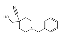 1-苄基-4-(羟甲基)哌啶-4-甲腈结构式