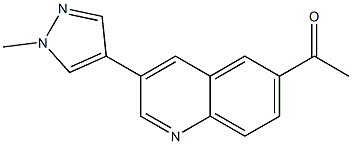 1-[3-(1-methyl-1H-pyrazol-4-yl)quinolin-6-yl]ethanone Structure