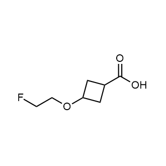 3-(2-Fluoroethoxy)cyclobutane-1-carboxylic acid structure