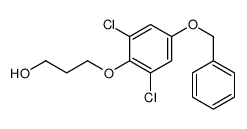 3-(2,6-dichloro-4-phenylmethoxyphenoxy)propan-1-ol结构式