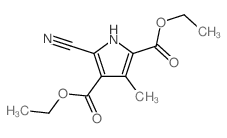 diethyl 5-cyano-3-methyl-1H-pyrrole-2,4-dicarboxylate structure