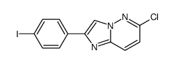 6-氯-2-(4-碘苯基)-咪唑并[1,2-b]吡嗪结构式