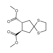 (-)-trans-(7R,8R)-1,4-dithiaspiro[4.4]nonane-7,8-dicarboxylic acid dimethyl ester结构式