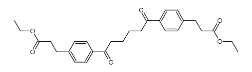 1,6-bis-[4-(2-ethoxycarbonyl-ethyl)-phenyl]-hexane-1,6-dione结构式
