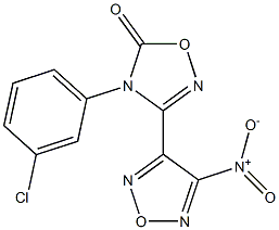 4-(3-chlorophenyl)-3-(4-nitro-1,2,5-oxadiazol-3-yl)-1,2,4-oxadiazol-5(4H)-one结构式