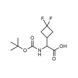 2-((tert-Butoxycarbonyl)amino)-2-(3,3-difluorocyclobutyl)aceticacid Structure