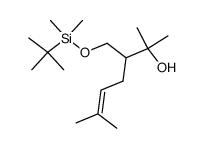 3-(((tert-butyldimethylsilyl)oxy)methyl)-2,6-dimethylhept-5-en-2-ol结构式