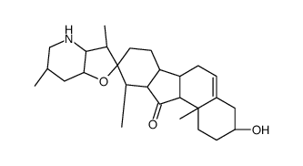 (13R)-17,23β-Epoxy-3β-hydroxy-12β,13α-dihydroveratraman-11-one结构式