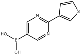 (2-(thiophen-3-yl)pyrimidin-5-yl)boronic acid Structure