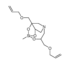 5-methyl-3,7-bis(prop-2-enoxymethyl)-4,6,11-trioxa-1-aza-5-silabicyclo[3.3.3]undecane结构式