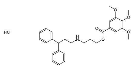 3,3-diphenylpropyl-[3-(3,4,5-trimethoxybenzoyl)oxypropyl]azanium,chloride Structure