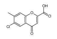 6-chloro-7-methyl-4-oxochromene-2-carboxylic acid结构式